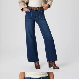 Paige Anessa wide leg denim jeans in color live forever